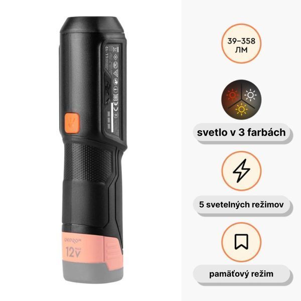 Rechargeable flashlight Dnipro-M LL-12 (without battery and charger)